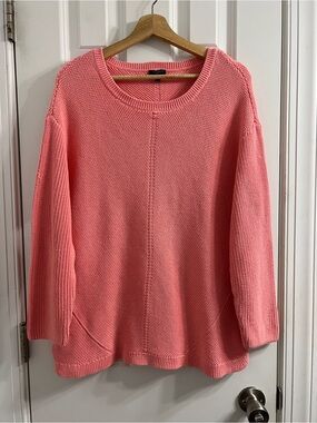 Talbots Cozy Pink Crewneck Knit Sweater-Pima Cotton Size 1X